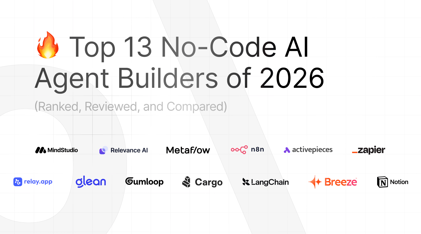 Cover Image for 🔥 Top 13 No-Code AI Agent Builders of 2026 (Ranked, Reviewed, and Compared)